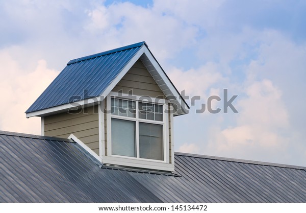 Dormer Window Cupola On Metal Roof Stock Photo Edit Now 145134472