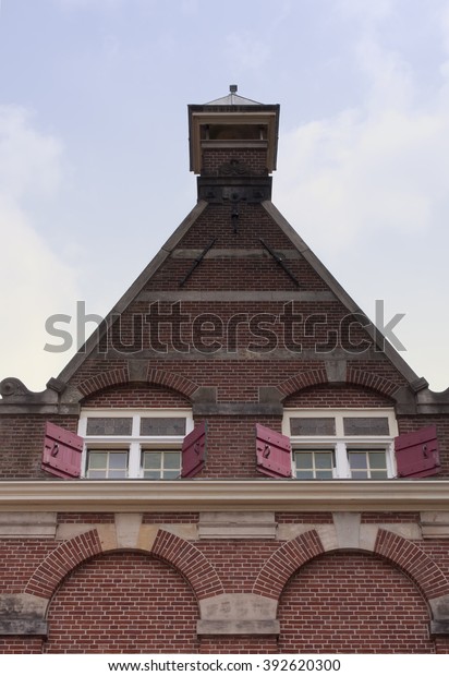 Dormer Windows Open Blinds Amsterdam Stock Photo Edit Now 392620300
