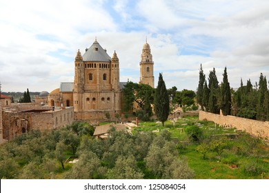 Dormition Abbey At Mount Zion. Jerusalem. Israel