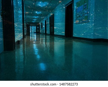 Dormitory Hallway Under The Sea