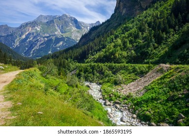 Doron river in Vanoise national Park alpine valley, Savoie, French alps - Shutterstock ID 1865593195