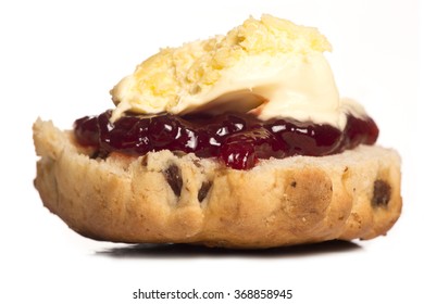 Dorset Scone With Clotted Cream On Top Cutout