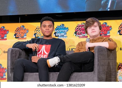 DORTMUND, GERMANY - April 13th 2019: Chosen Jacobs And Jeremy Ray Taylor At German Comic Con Dortmund Spring Edition, A Two Day Fan Convention