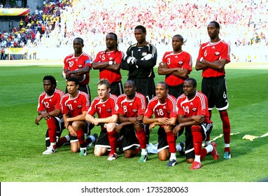 Dortmund, GERMANY - June 10, 2006: 
The Trinidad & Tobago team line up 
before the 2006 FIFA World Cup Germany 
Trinidad & Tobago v Sweden at Signal Iduna Park.
