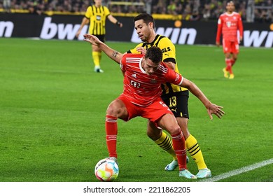 DORTMUND, GERMANY - OCTOBER 8, 2022: The Football Match Of Bundesliga  Borussia Dortmund Vs Bayern Munich