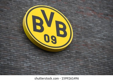 Dortmund, North Rhine-Westphalia / Germany - May 12, 2019: Headquarters Of Borussia Dortmund In Dortmund, Germany - BVB Plays In The Bundesliga, The Top Tier Of The German Football League System