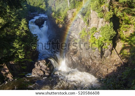  Dorwin Waterfalls in Rawdon, Quebec, Canada, long exposure shot