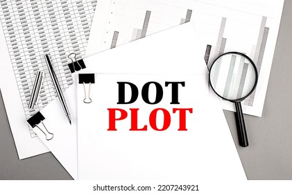 DOT PLOT Text On A Paper On Chart Background