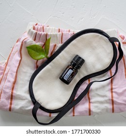 Doterra Pure Essential Oil  Roman Chamomile On Pyjamas And Sleep Eye Mask