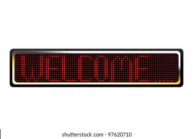 dotted digital welcome board