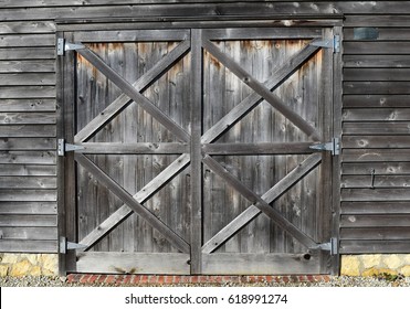 Double barn doors - Shutterstock ID 618991274