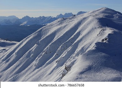 Double Black Diamond Run At Lake Louise Ski Slope