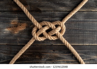 Double Carrick Bend. Rope Knot