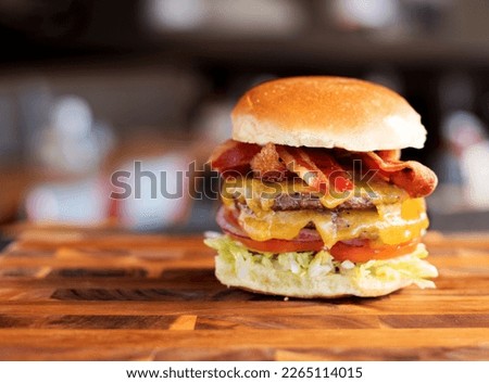 Double Cheeseburger With Extra Bacon