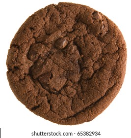 Double Chocolate Chip  Cookie Isolated On White Background;