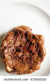 Double Chocolate Chip Cookie On Plate