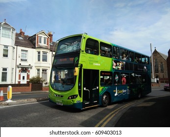 Double Decker Bus And Passengers At Blyth, Newcastle, UK, Travel By Public Transportation, Taken On August 27th, 2016