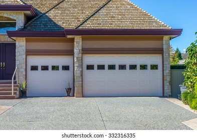 Double Garage Short Driveway Day Stock Photo (Edit Now) 1552022531