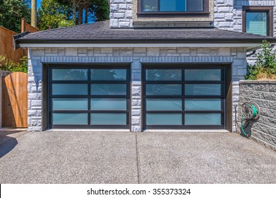 Double Doors Garage.  North America.