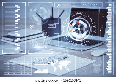 Double exposure of computer and technology theme drawing. Concept of innovation. - Powered by Shutterstock - Get 15% off with code: PIKWIZARD15
