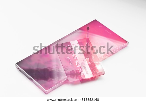 Double Exposure Credit Card On Mobile Stock Photo (Edit Now) 10
