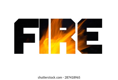 Double Exposure Effect Of The Fire And Word