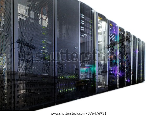 double\
exposure mainframe with road traffic\
isolate
