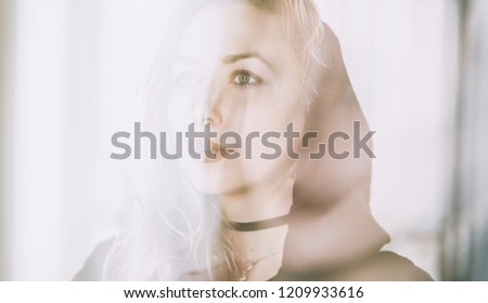 Similar – Image, Stock Photo Feeling Blue Feminine