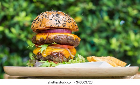 Double hamburger .