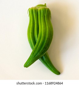 Double Okra That Looks Like Conjoined Twins