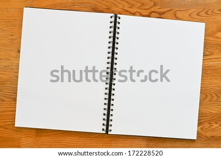 Double page spread blank ring binder with copy space. Great surround .