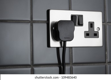 Double Plug Socket In Contemporary Kitchen