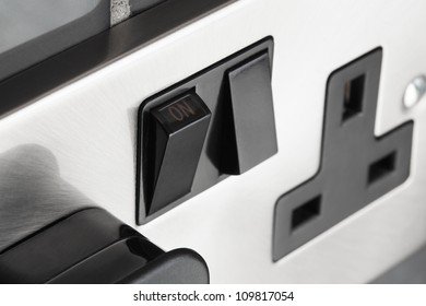 Double Plug Socket In Contemporary Kitchen