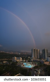 Double Rainbow. After Storm And Before Sunset