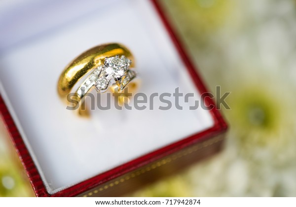 Double Rings Wedding Set Box Stock Photo Edit Now 717942874