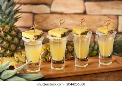 Double Shots Of Tropical Tequila With Pineapple Juice. This Is Definitely Going To Be A Great Party For Cinco De Mayo!