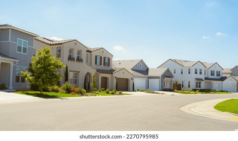 Double story homes in Suburban California