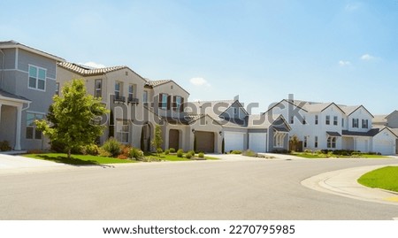 Double story homes in Suburban California