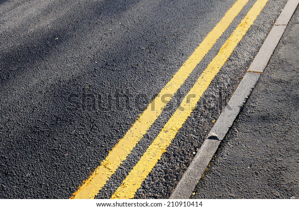 Double Yellow Lines Stock Photo Edit Now 210910414