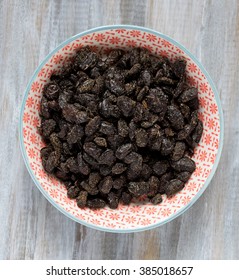Douchi (chinese fermented and salted black beans) in a bowl
