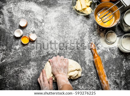 Similar – Image, Stock Photo Female hands prepare various colorful organic farm vegetables