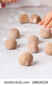 dough balls on the table