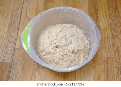 Dough In A Bowl On The Kichen Table