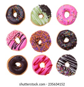 Doughnuts isolated on white background - Powered by Shutterstock