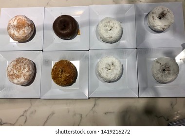 Doughnuts On Display At A Grab And Go Continental Breakfast Bar