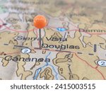 Douglas, Arizona marked by an orange map tack. The City of Douglas is located in Cochise County, AZ.