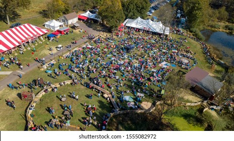 Douglassville, PA / USA - October 19th, 2019 : Red Corner Benefit, An Annual Cancer Benefit Held The 3rd Saturday Of Every October. Raising Money For Childhood Cancer, One Child Is Chosen Each Year.