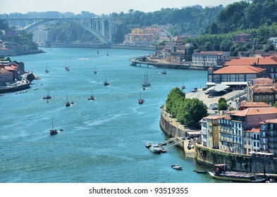 Douro River And The City Of Porto