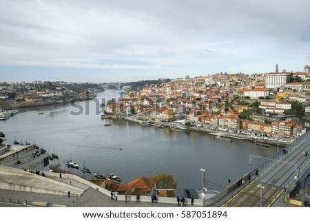 Similar – Image, Stock Photo Douro and old town of Porto