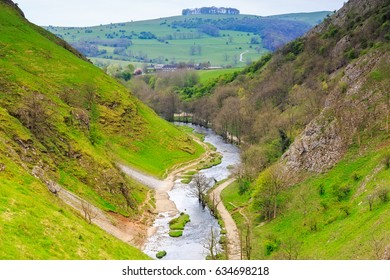 Dovedale In Peak District In England.